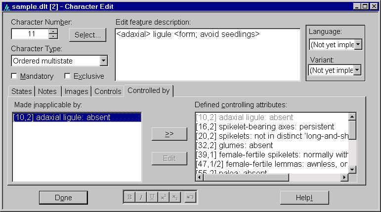 'Controlled-by' chooser.
